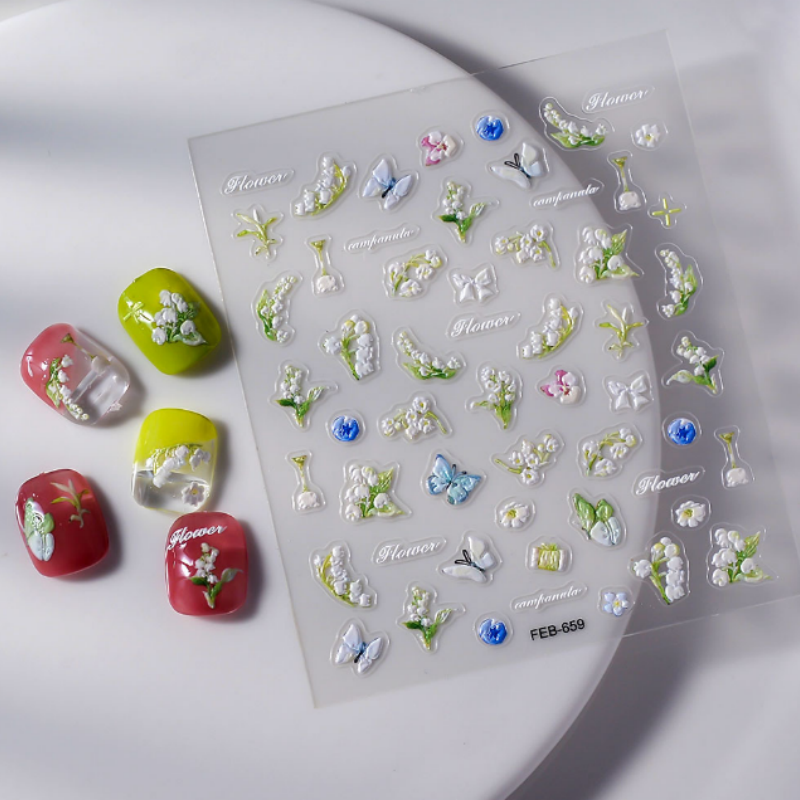 Flower Nail Stickers
